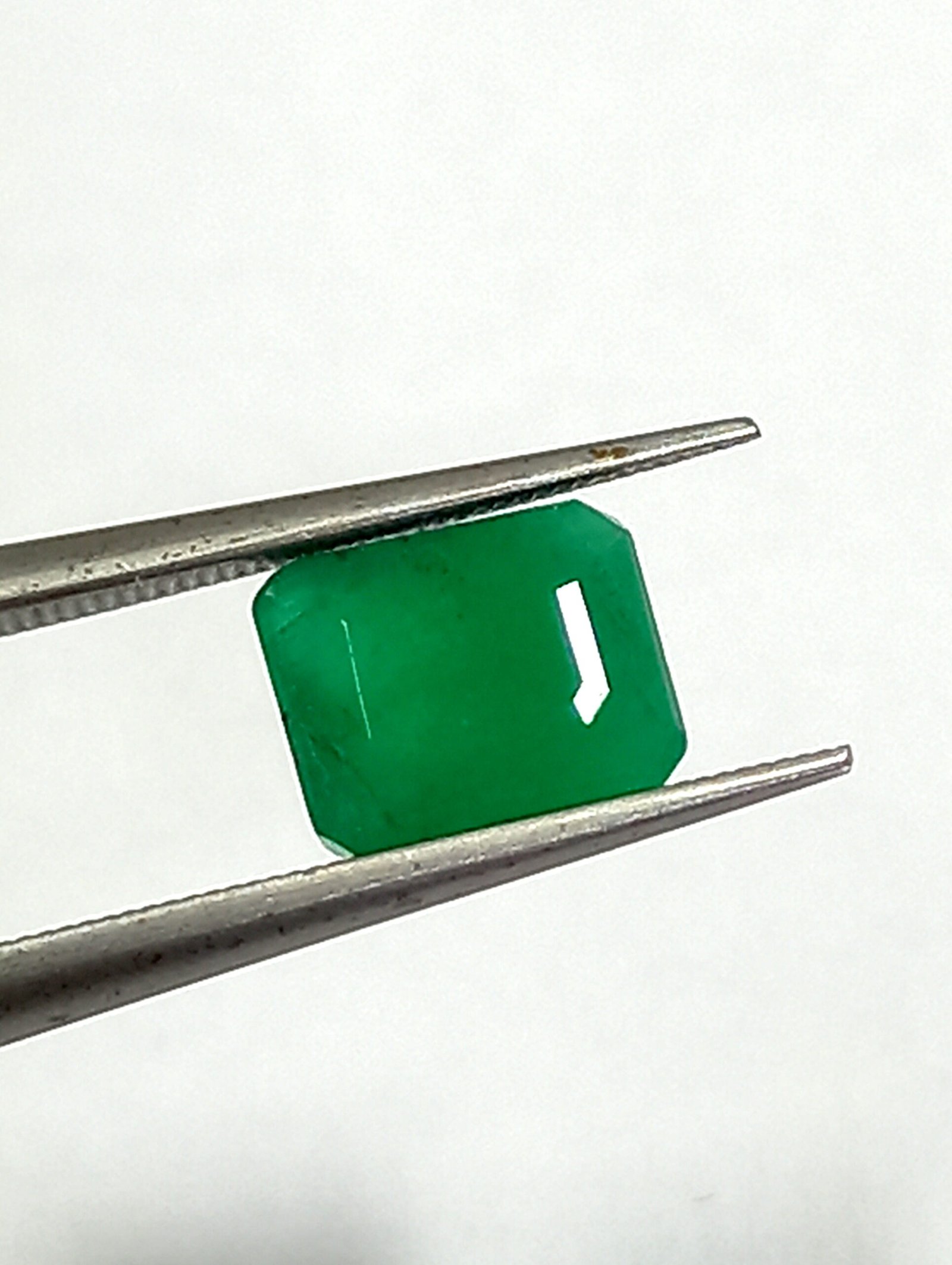 1.09 Cts Zambian Natural Emerald Gemstone Emerald Cut 6.5*5.4 MM EM531 - Image 2