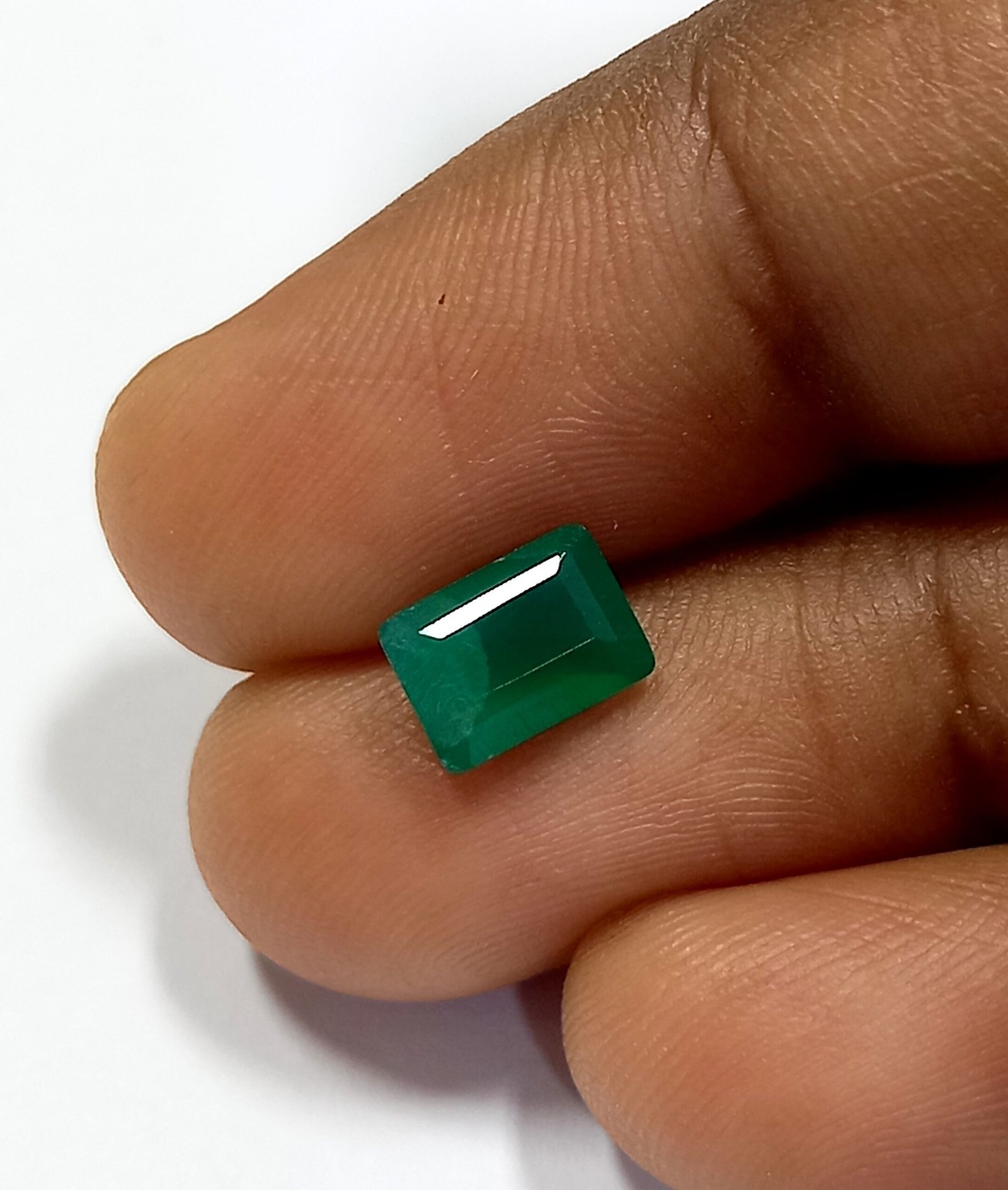 0.98 Cts Natural Zambian Emerald Gemstone Emerald Cut 7.0*5.1 MM EM748 - Image 6