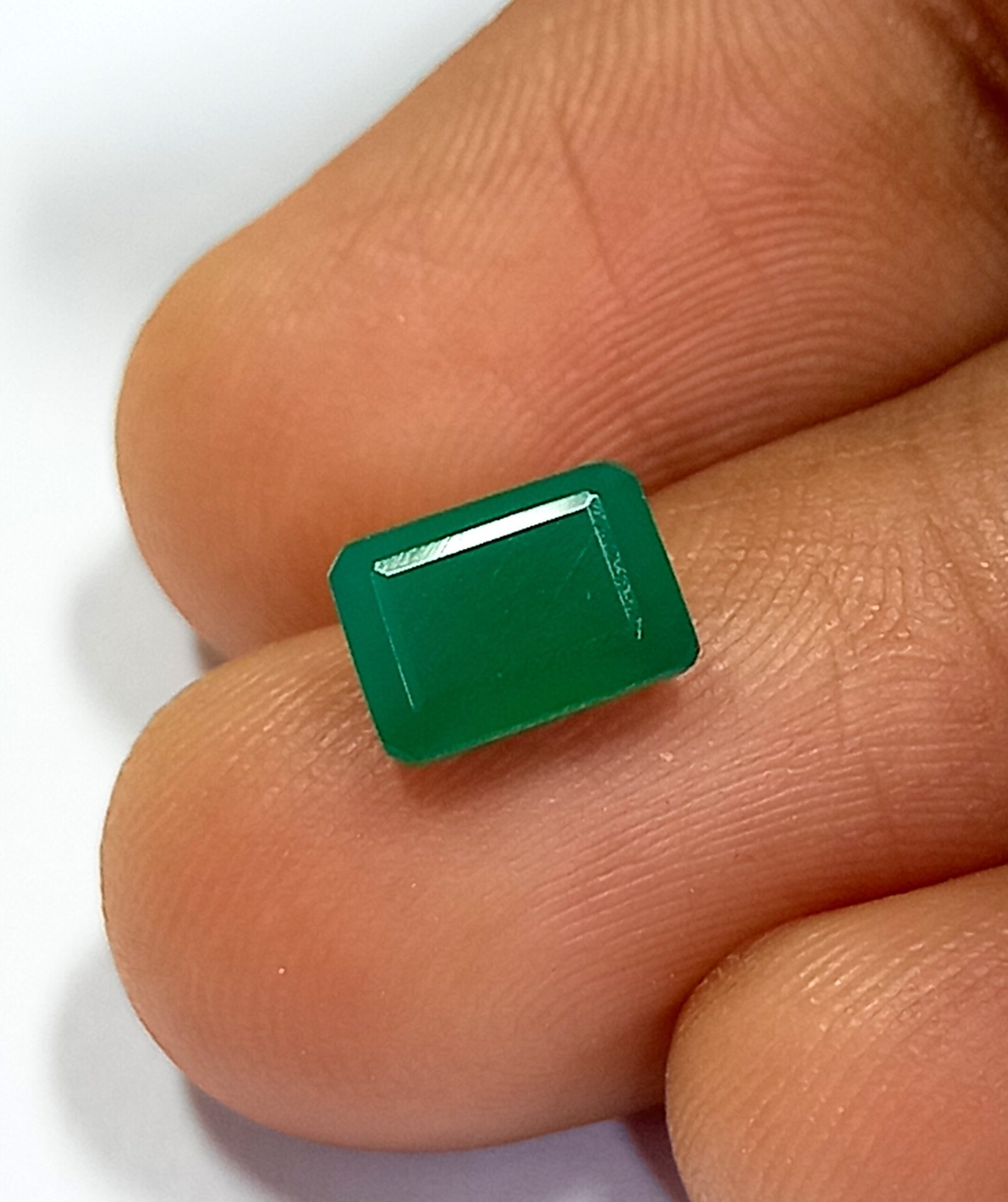 0.95 Cts Emerald Cut Natural Zambian Emerald Gemstone 7.1*5.1 MM EM751 - Image 6
