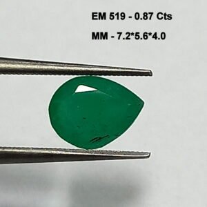 0.87 Cts Natural Zambian Emerald Pear Cut 7.2*5.6 MM