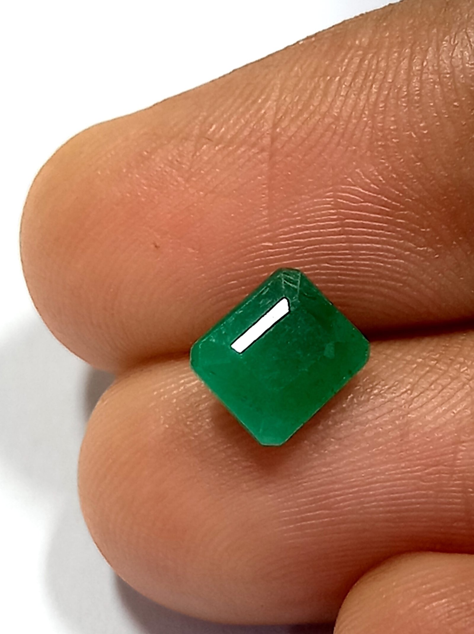 1.09 Cts Zambian Natural Emerald Gemstone Emerald Cut 6.5*5.4 MM EM531 - Image 7
