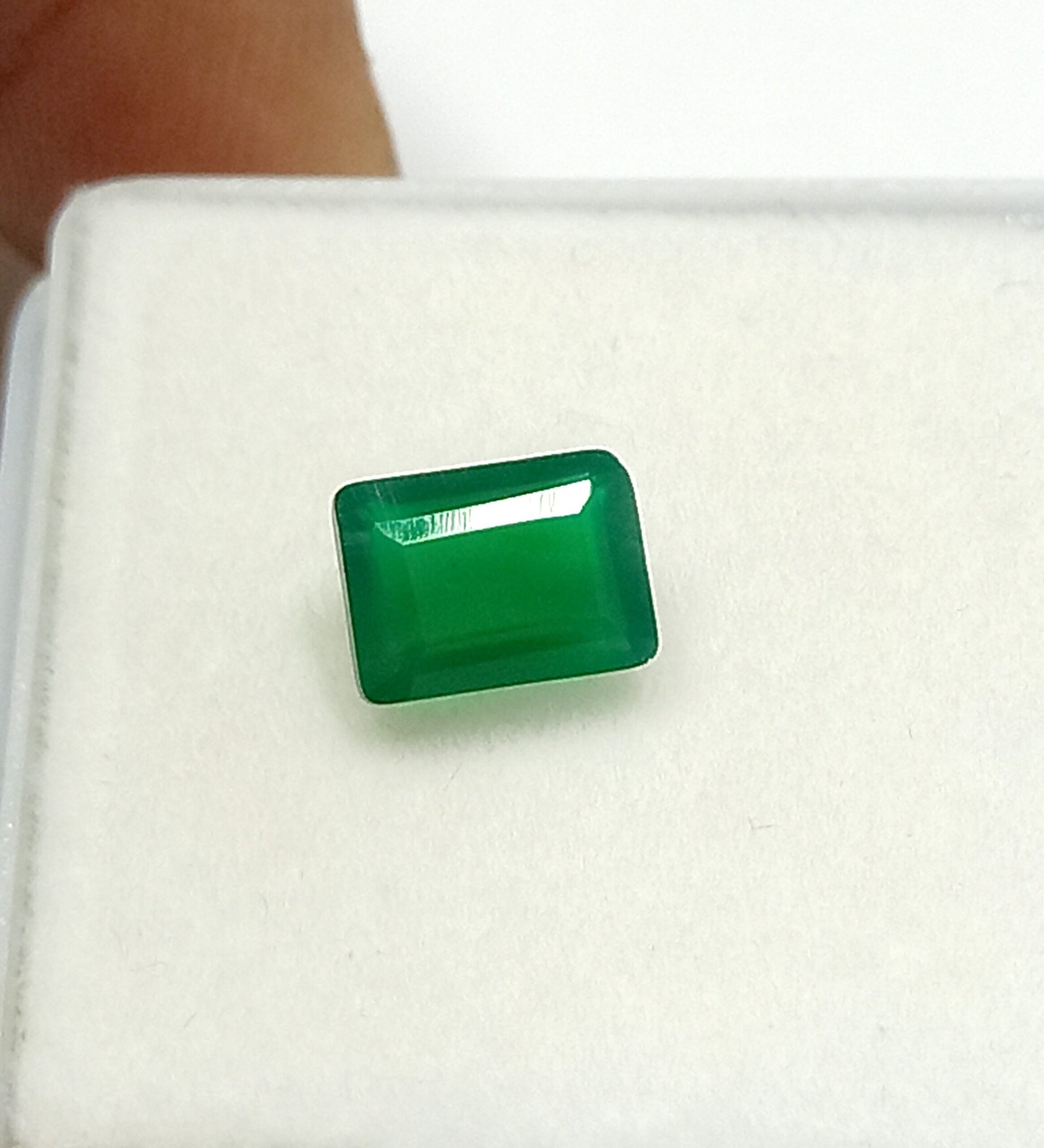0.90 Cts Natural Zambian Emerald Gemstone Emerald Cut 6.8*5 MM EM747 - Image 8