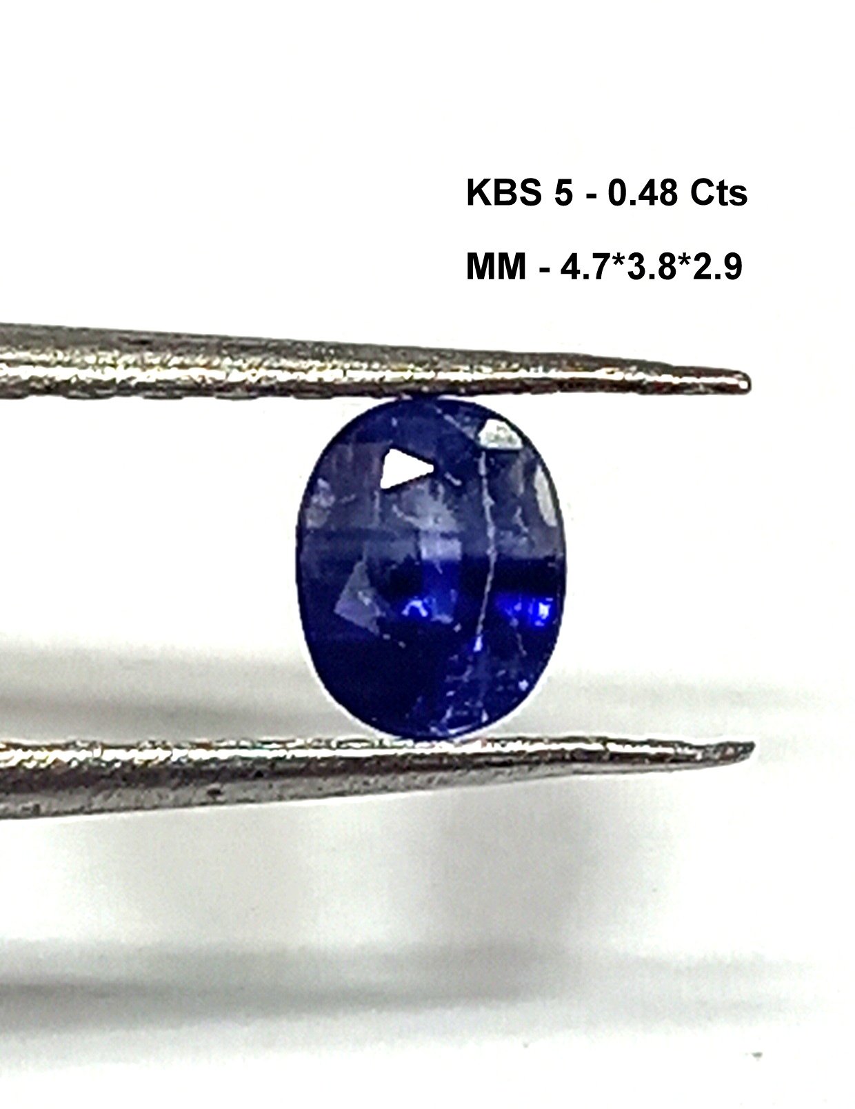 0.48 Cts Kashmir Blue Sapphire Oval Cut Gemstone