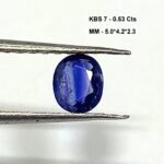 0.53 Cts Kashmir Blue Sapphire 5*4.2 MM Oval Cut Gemstone