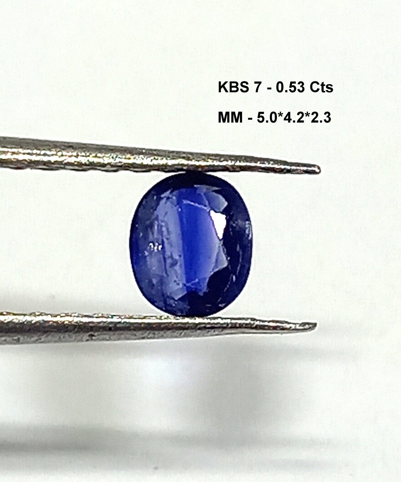 0.53 Cts Kashmir Blue Sapphire 5*4.2 MM Oval Cut Gemstone