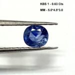 0.63 Cts Natural Kashmir Blue Sapphire Oval Cut