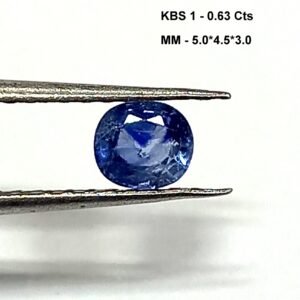 0.63 Cts Natural Kashmir Blue Sapphire Oval Cut