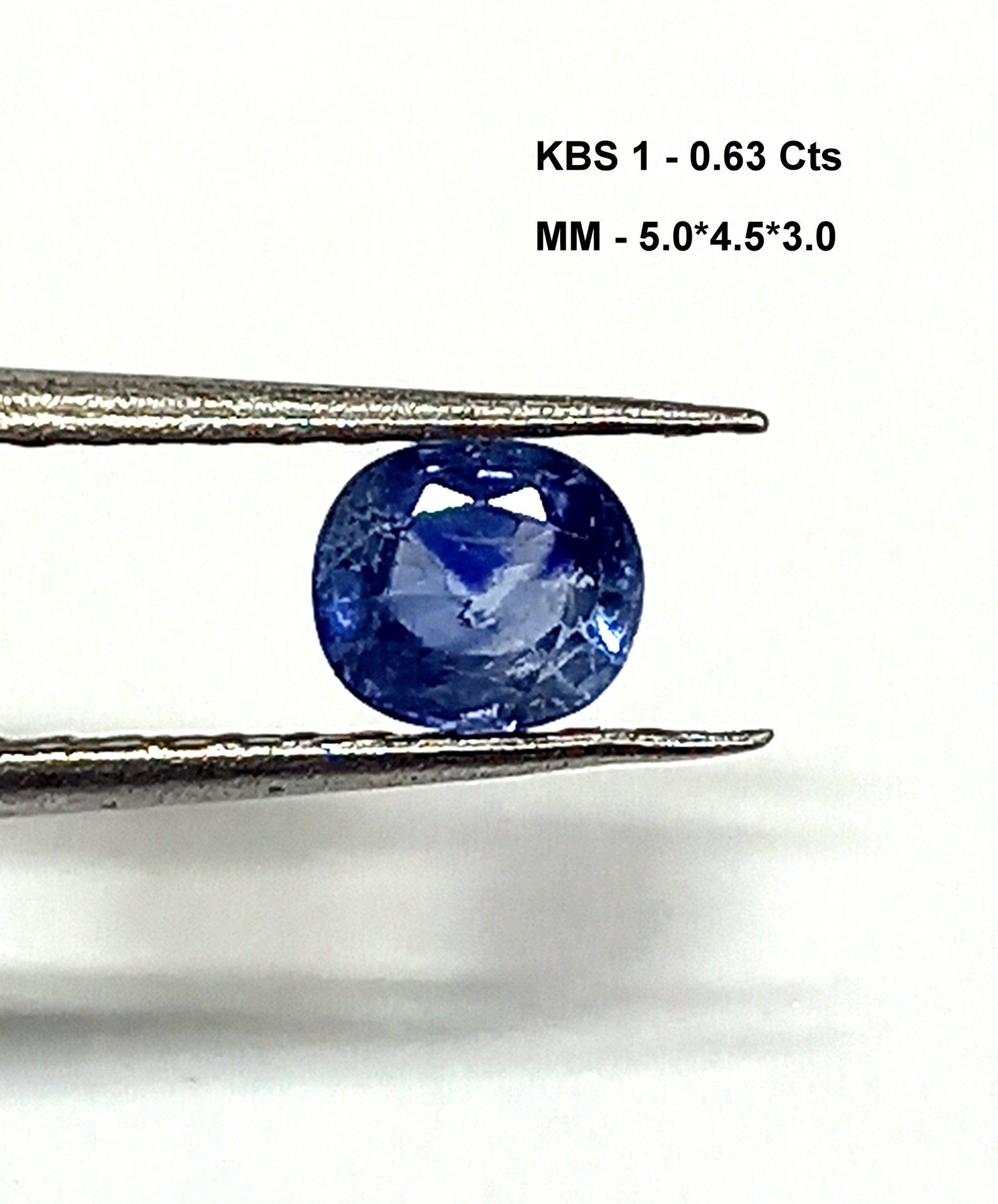 0.63 Cts Natural Kashmir Blue Sapphire Oval Cut
