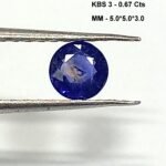 0.67 Cts Kashmir Blue Sapphire 5mm Round Cut Gemstone