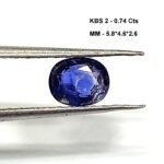 0.74 Cts Kashmir Blue Sapphire 5.8*4.6 MM Oval Cut Gemstone