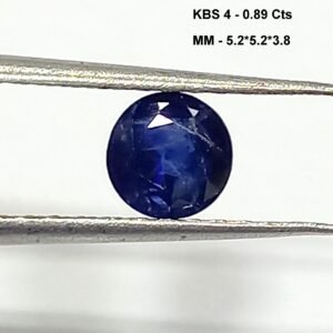 0.89 Cts Kashmir Blue Sapphire Natural Gemstone Round Cut