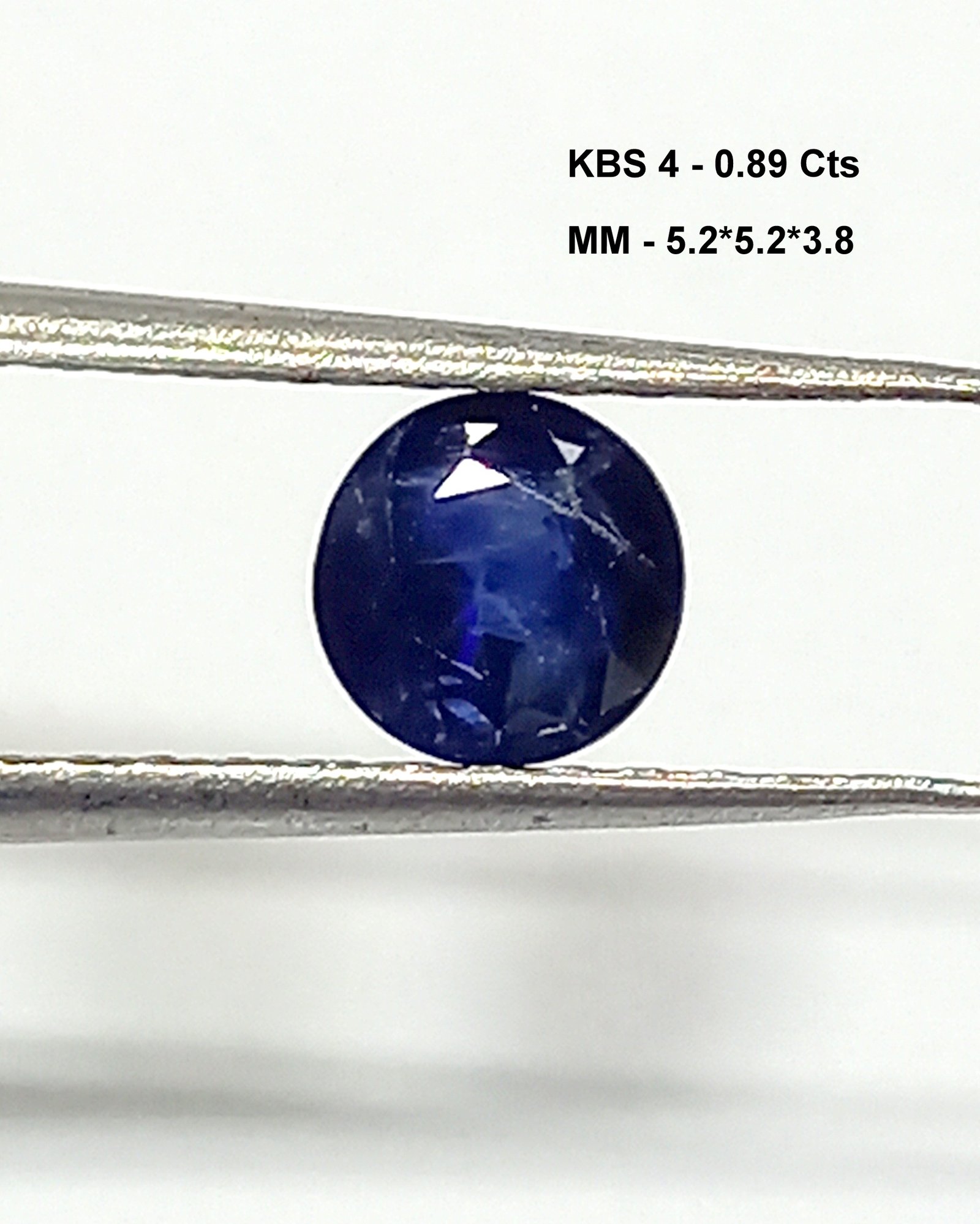 0.89 Cts Kashmir Blue Sapphire Natural Gemstone Round Cut