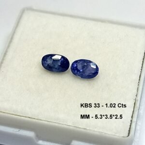 1.02 Cts Natural Kashmir Blue Sapphire Pair Oval Cut Gemstone