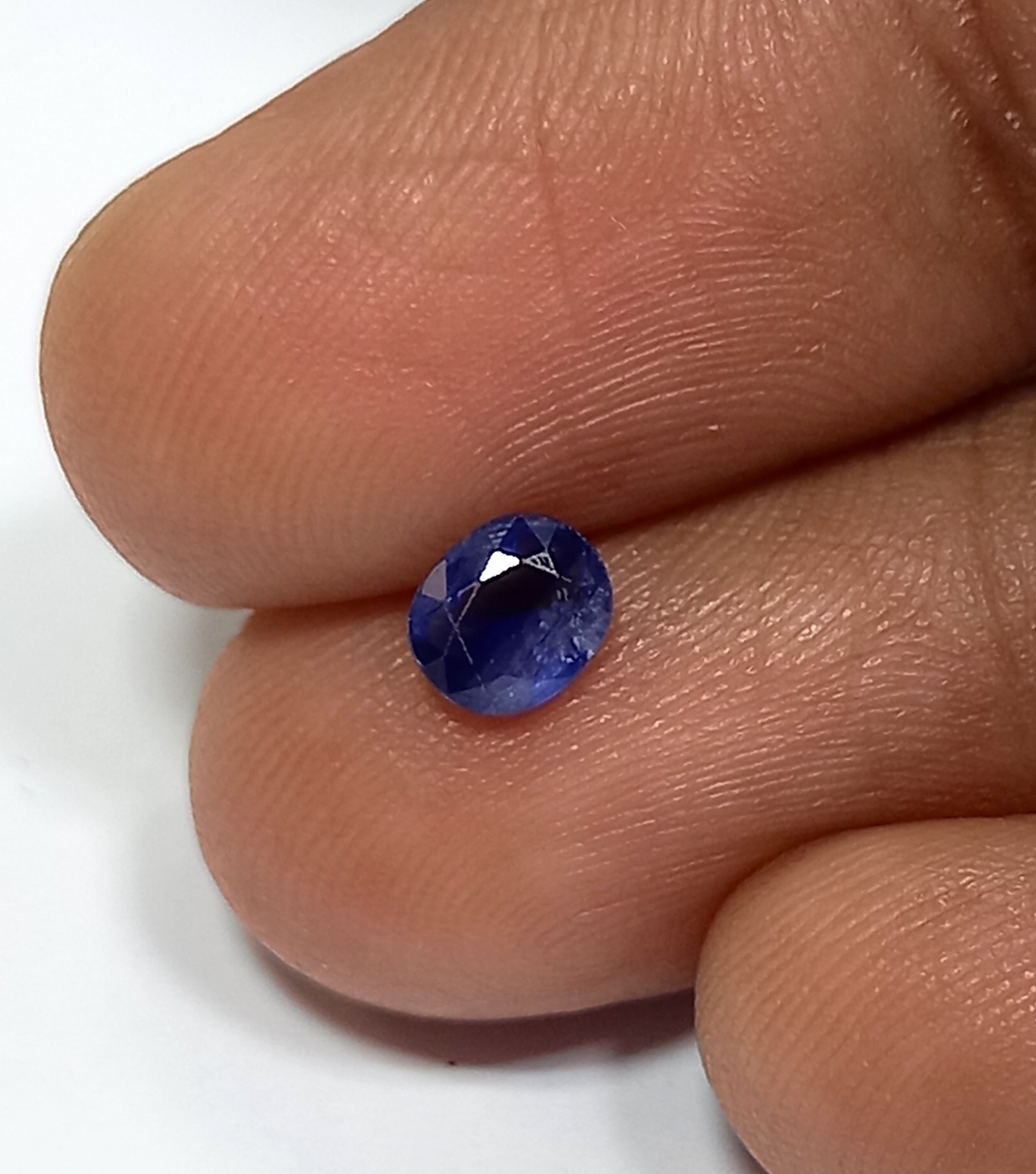 0.53 Cts Kashmir Blue Sapphire 5*4.2 MM Oval Cut Gemstone KBS7 - Image 4