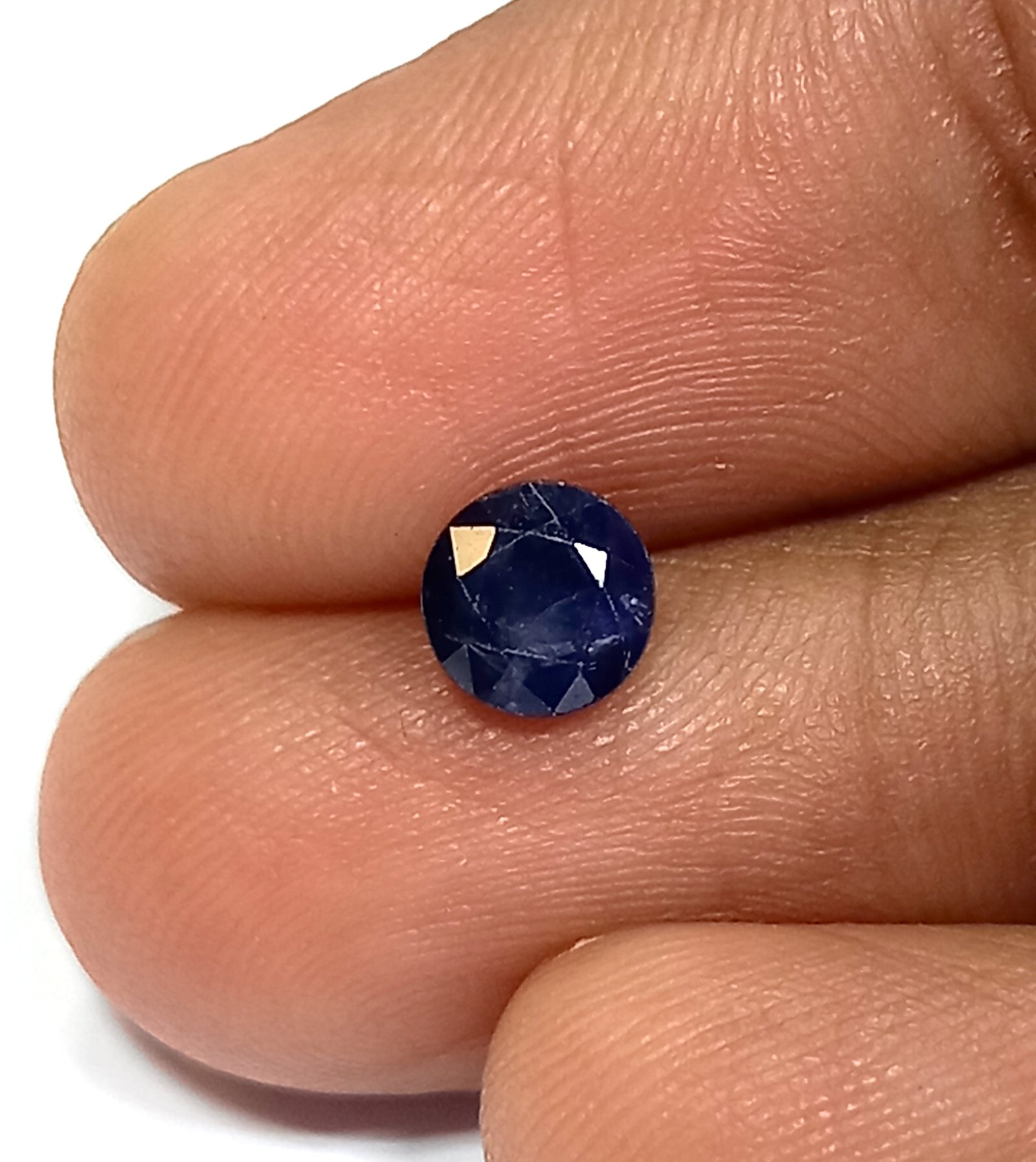 0.89 Cts Kashmir Blue Sapphire Natural Gemstone Round Cut 5.2*5.2 MM KBS4 - Image 2