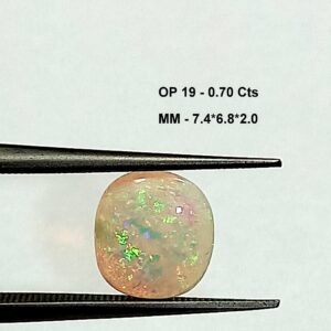 0.70 Cts Natural Australian Opal Cabochon Oval Gemstone Multicolor