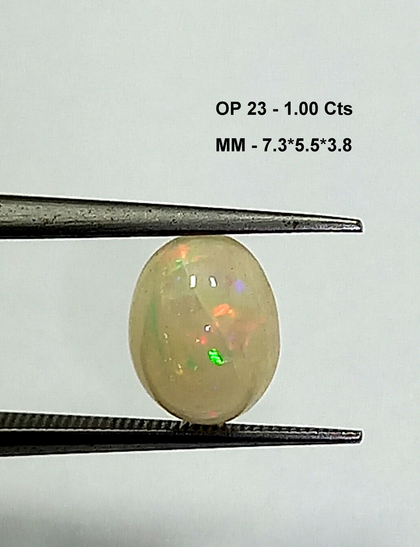 1.00 Cts Natural Australian Opal Cabochon Oval Gemstone