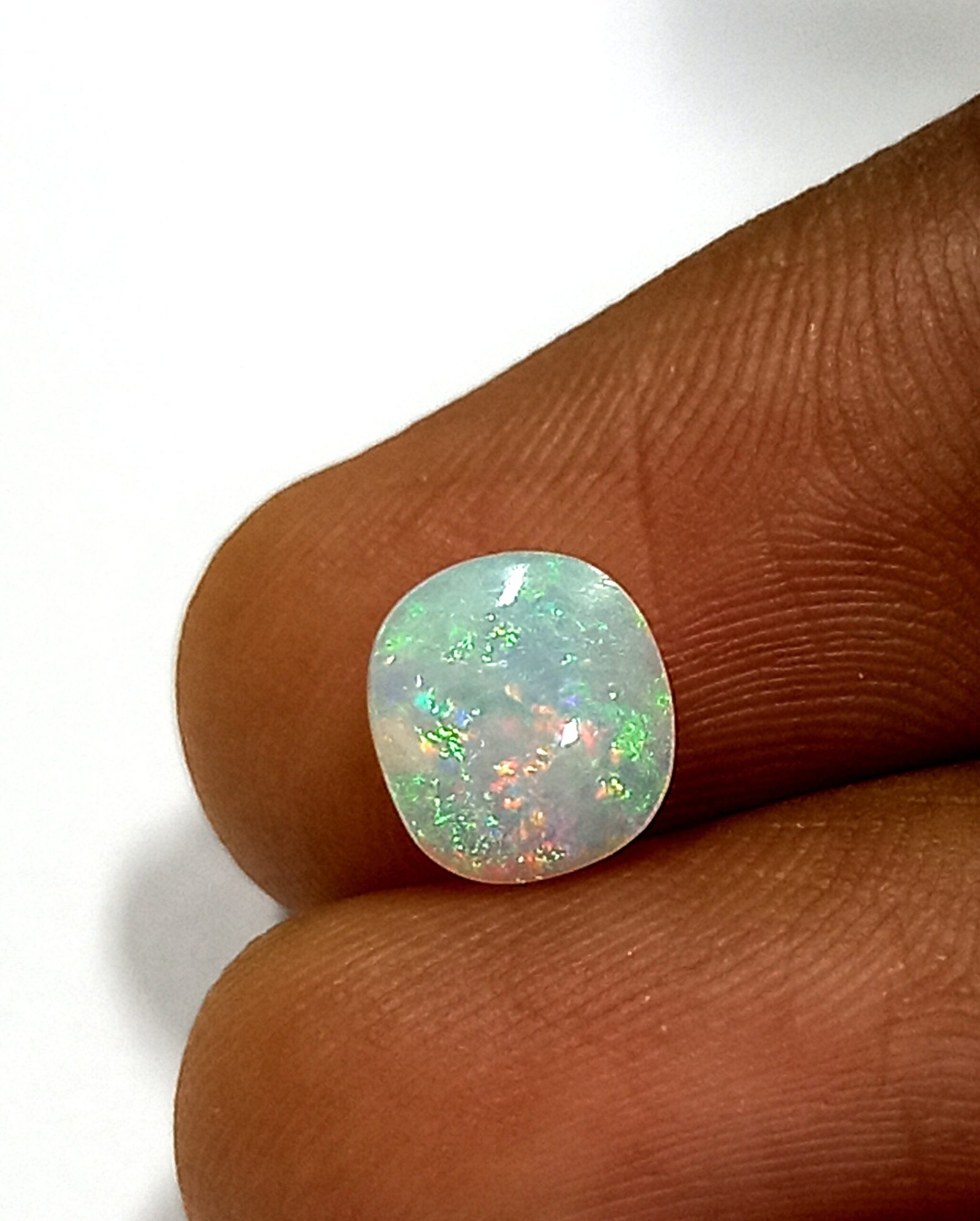 0.70 Cts Natural Australian Opal Cabochon Oval Gemstone Multicolor 7.4*6.8 MM OP19 - Image 6