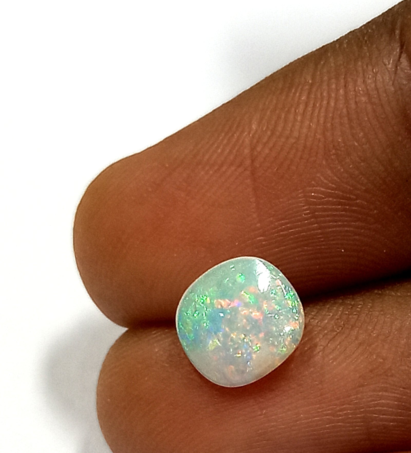 0.70 Cts Natural Australian Opal Cabochon Oval Gemstone Multicolor 7.4*6.8 MM OP19 - Image 7