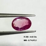 0.53 Cts Natural Burma Pink Ruby Gemstone Oval Cut