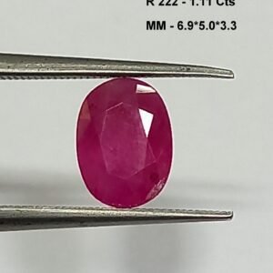 1.11 Cts Natural African Pink Ruby Gemstone Oval Cut
