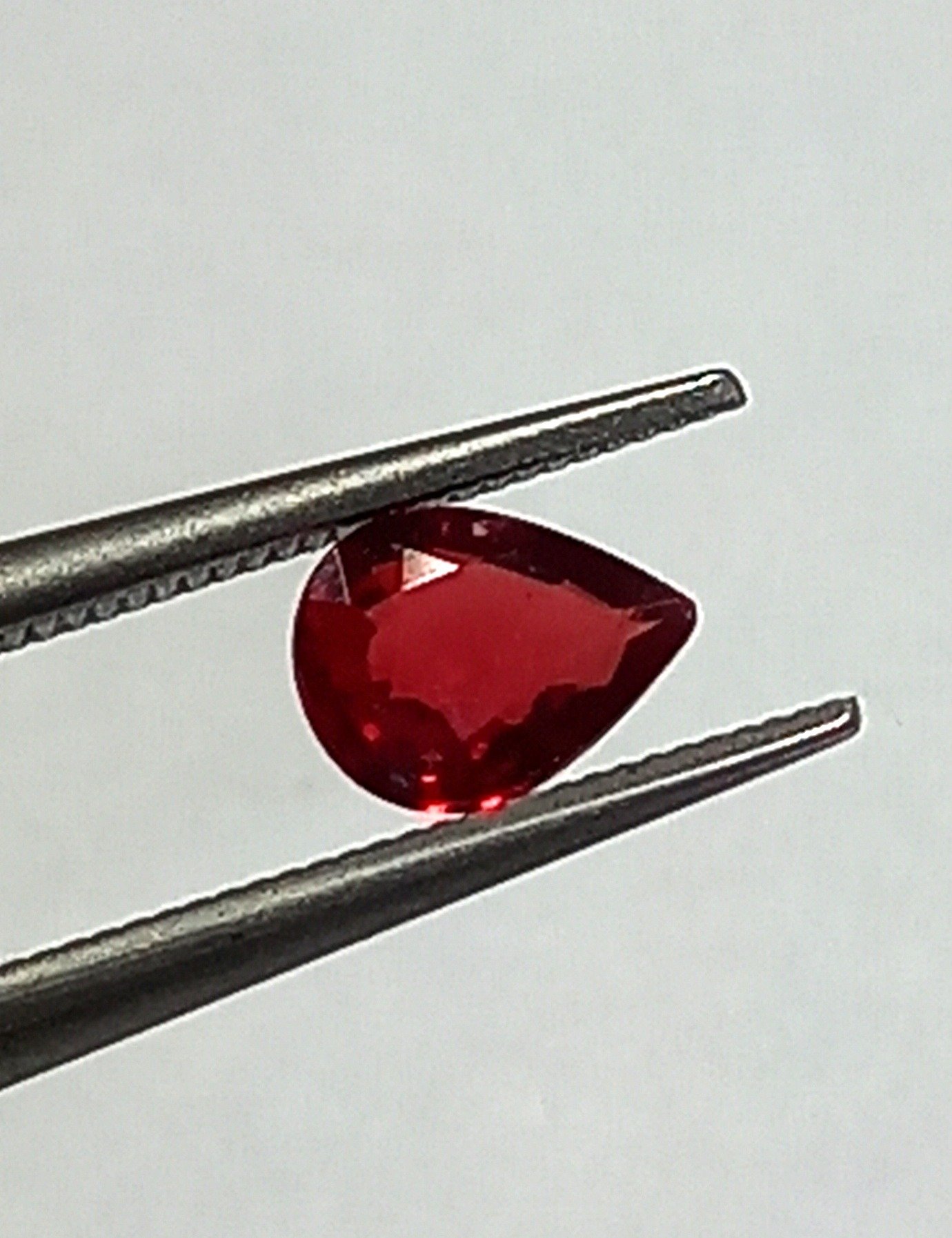 0.21 Cts Red Ruby Natural Burma Gemstone Pear Cut 4.5*3.3 MM R200 - Image 2