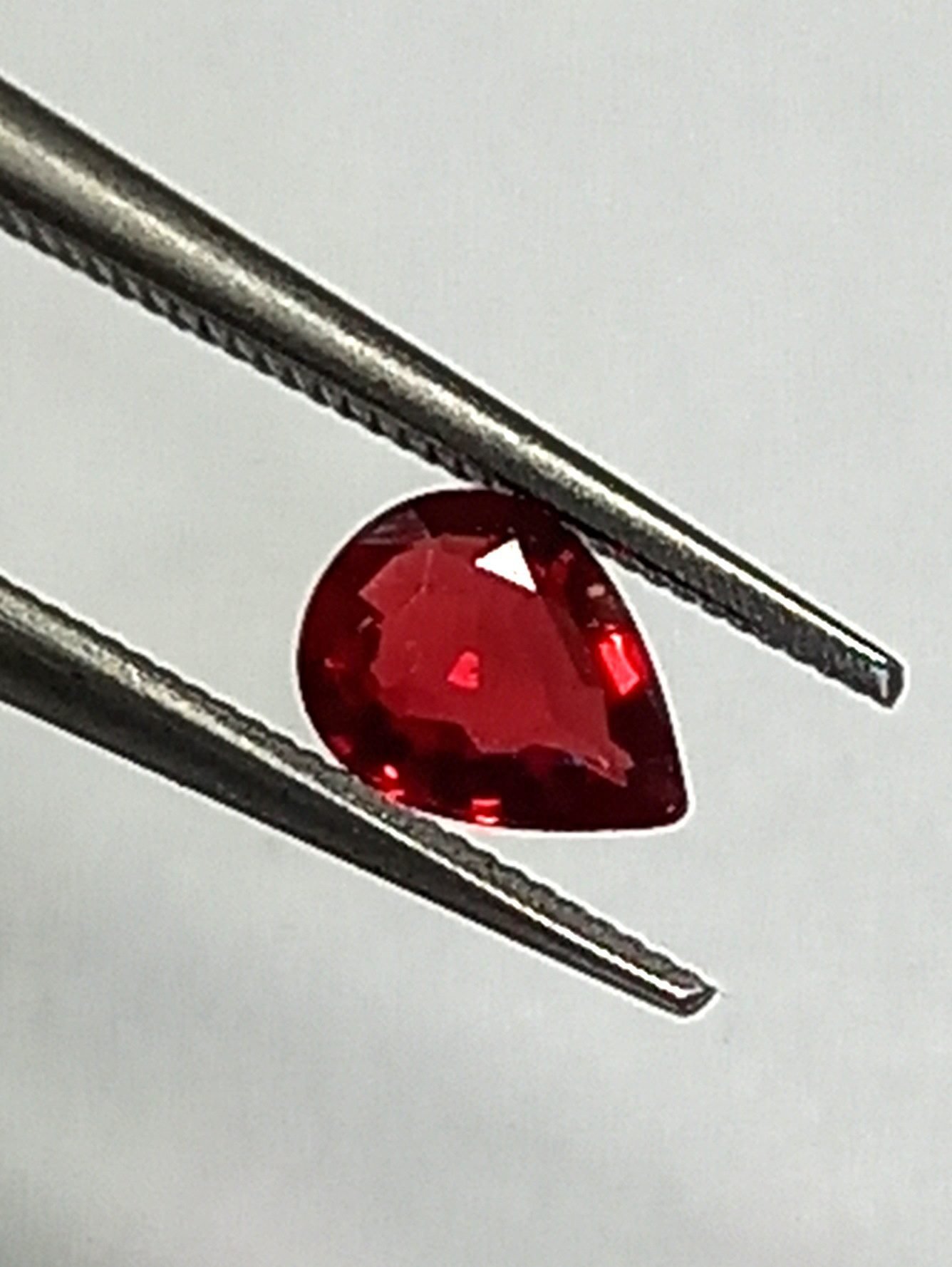 0.21 Cts Red Ruby Natural Burma Gemstone Pear Cut 4.5*3.3 MM R200 - Image 3