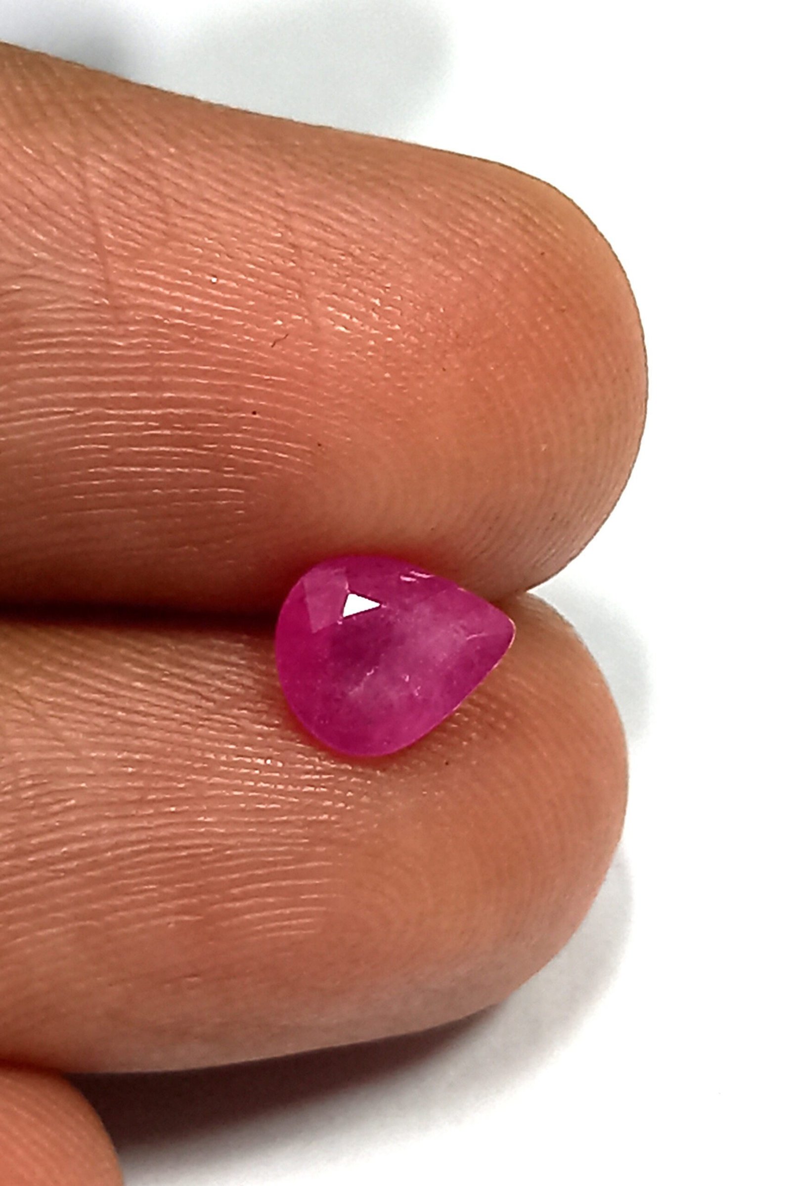 0.74 Cts Natural Burma Ruby Gemstone Pear Cut Pink Color 5.8*4.9 MM R188 - Image 6