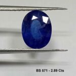 2.89 Cts Oval Cut Natural Blue Sapphire Gemstone 9.0*7 MM BS571