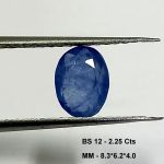 2.25 Cts Burma Blue Sapphire Oval Cut Gemstone 8.3*6.2 MM BS12