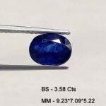 3.58 Cts Oval Cut Natural Blue Sapphire Gemstone 9.23*7.09 MM BS248