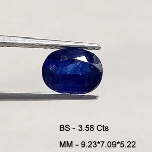 3.58 Cts Oval Cut Natural Blue Sapphire Gemstone 9.23*7.09 MM BS248