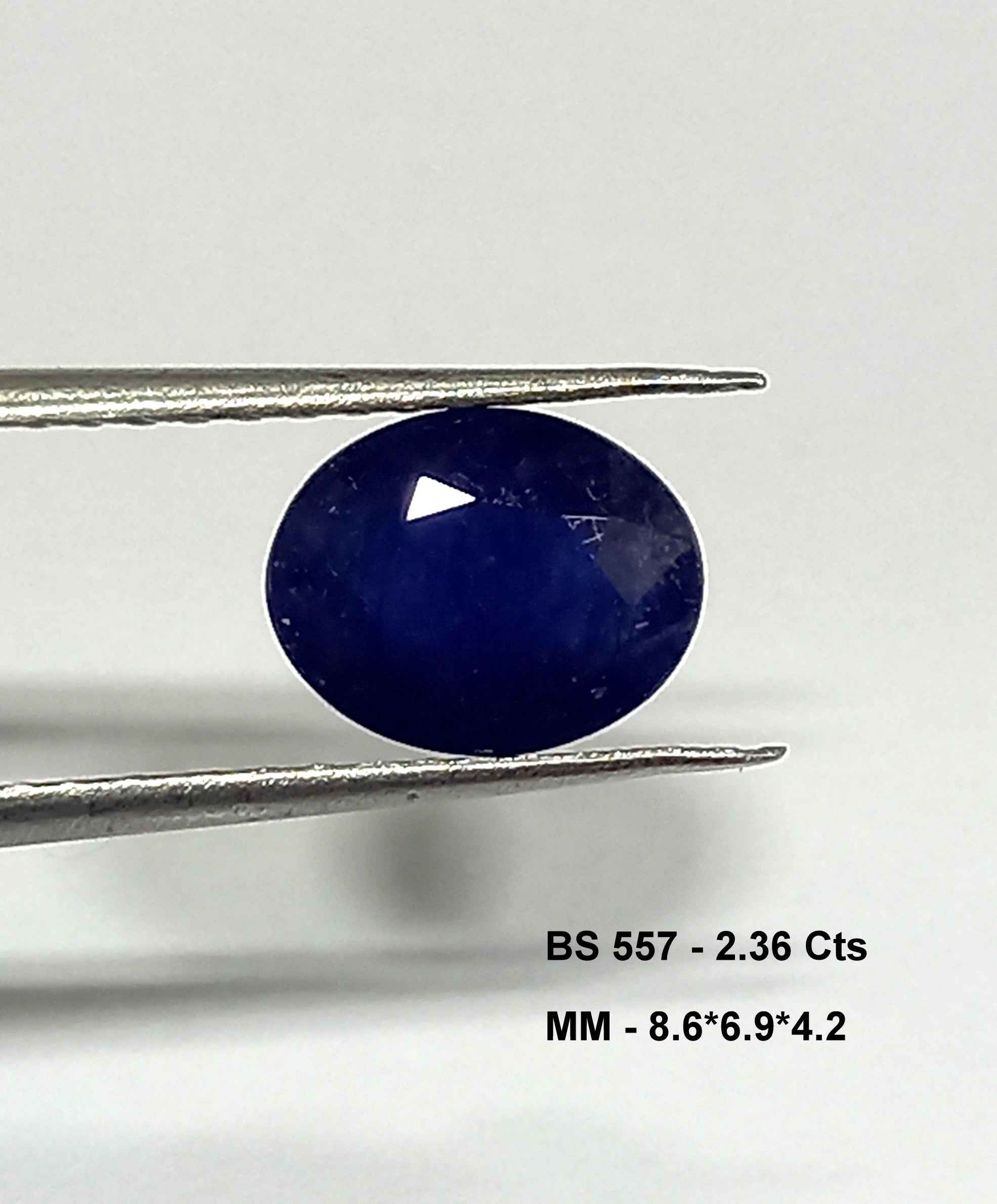 2.36 Cts Blue Sapphire Natural Gemstone Oval Cut 8.6*6.9 MM BS557