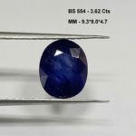 3.62 Cts Oval Cut Natural Blue Sapphire Gemstone 9.3*8 MM BS554