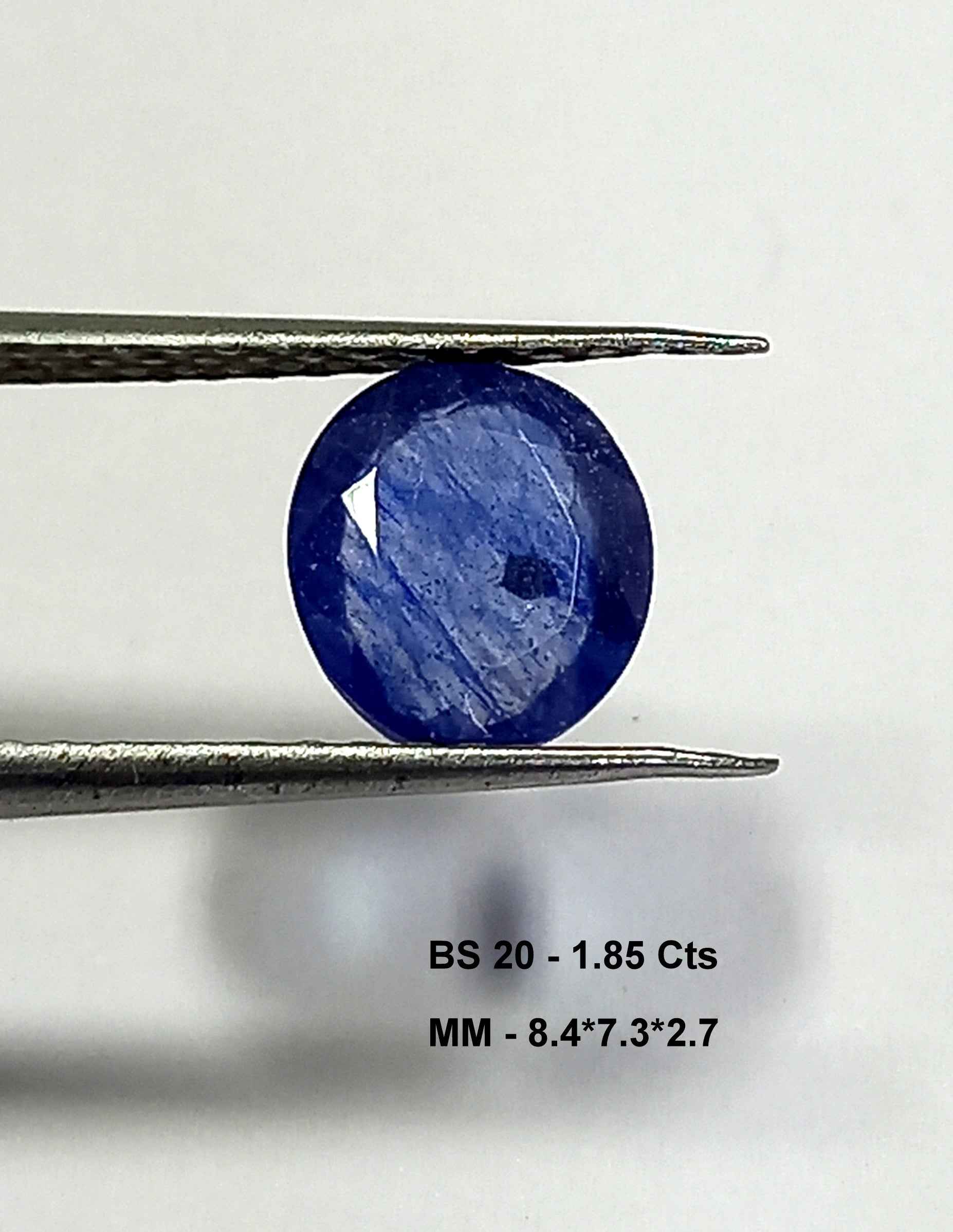 1.85 Cts Natural Burma Blue Sapphire Gemstone Oval Cut 8.4*7.3 MM R20
