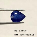3.43 Cts Blue Sapphire Natural Gemstone Pear Cut 10.01*8.02 MM BS280