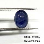 2.73 Cts Burmese Blue Sapphire Oval Cabochon 8.9*7 MM BS34