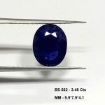 3.48 Cts Oval Cut Natural Blue Sapphire Gemstone 9.9*7.9 MM BS562