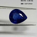 3.36 Cts Pear Cut Natural Blue Sapphire Gemstone 9.6*7.8 MM BS572