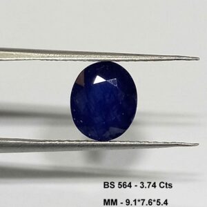 3.74 Cts Natural Blue Sapphire Gemstone Oval Cut 9.1*7.6 MM BS564