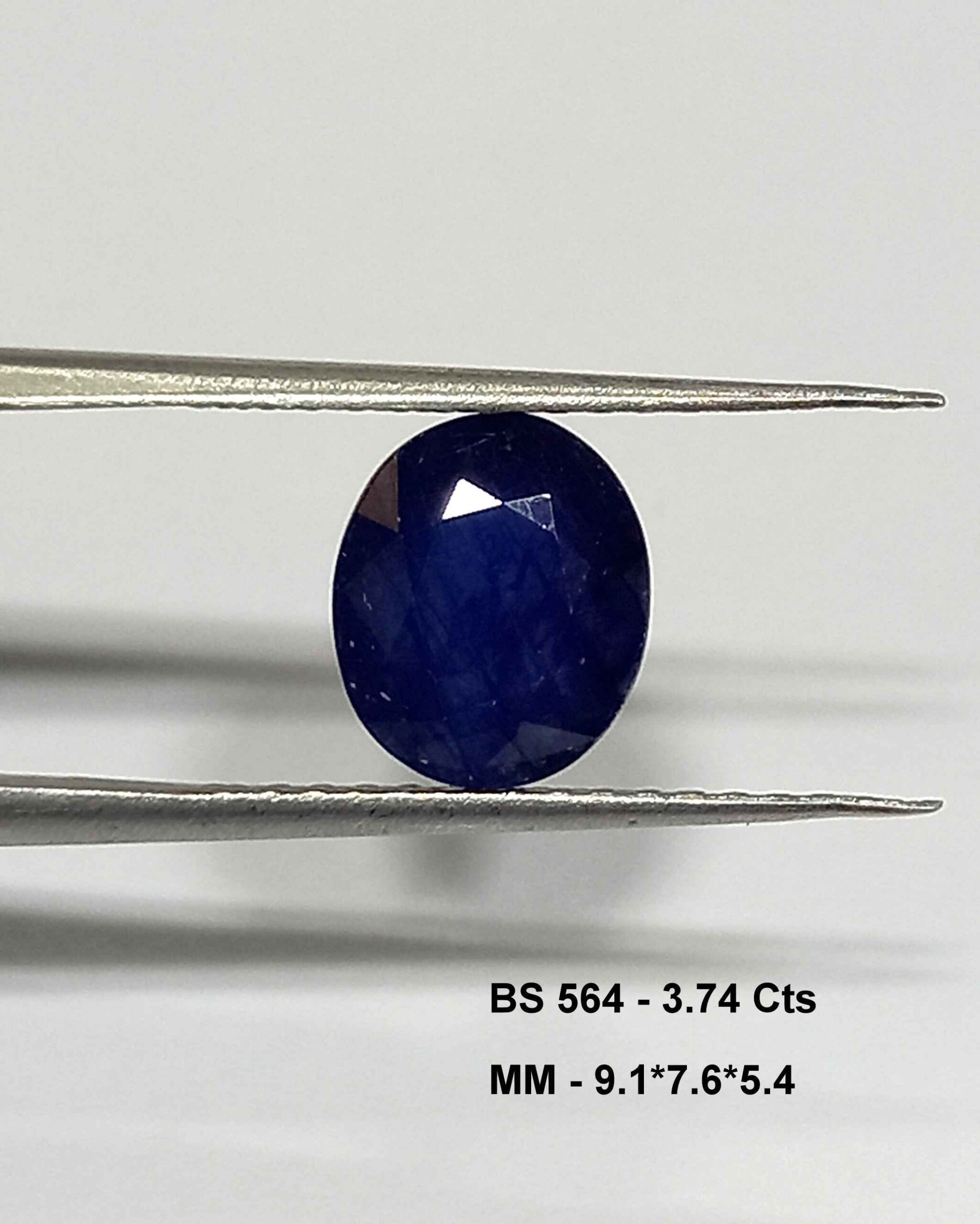 3.74 Cts Natural Blue Sapphire Gemstone Oval Cut 9.1*7.6 MM BS564