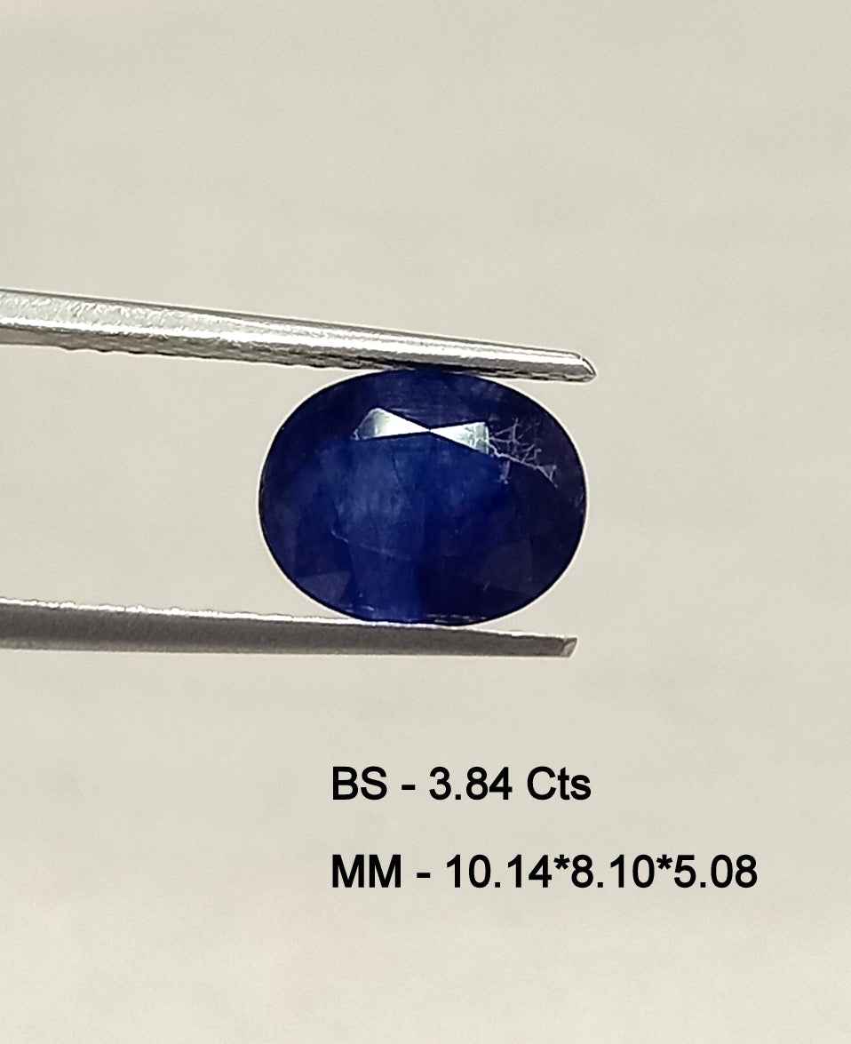 3.84 Cts Blue Sapphire Natural Gemstone Oval Cut 10.14*8.10 MM BS190