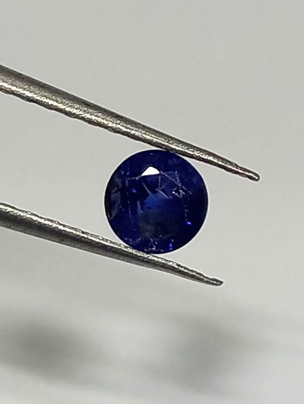 0.76 Cts Round Cut Natural Kashmir Blue Sapphire Gemstone 4.8*4.8 MM BS45