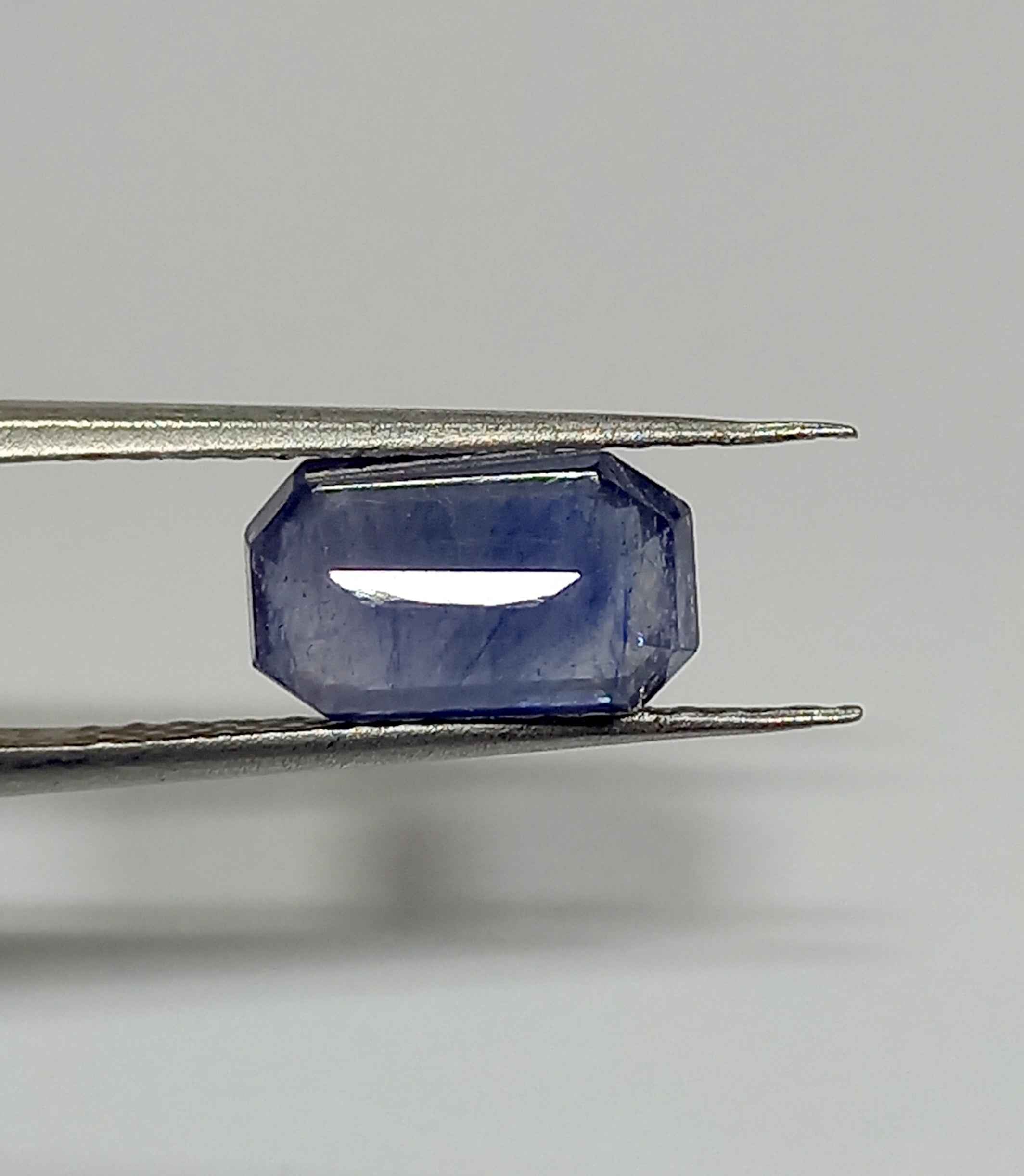 3.37 Cts Natural Blue Sapphire Gemstone Octagon Cut 10.3*6.1 MM BS578