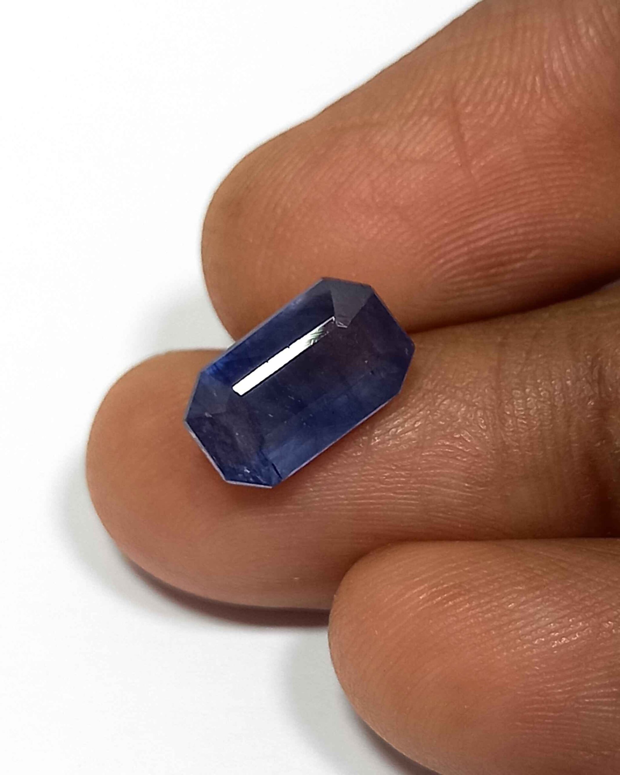3.37 Cts Natural Blue Sapphire Gemstone Octagon Cut 10.3*6.1 MM BS578