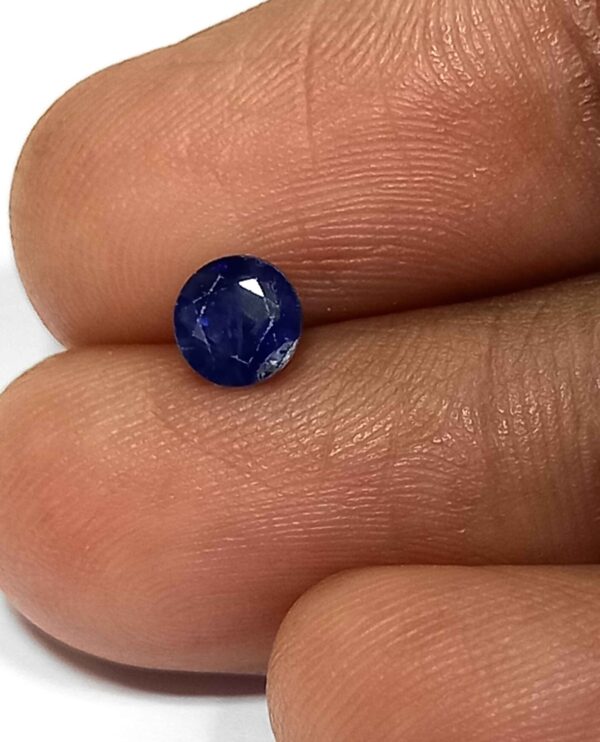 0.76 Cts Round Cut Natural Kashmir Blue Sapphire Gemstone 4.8*4.8 MM BS45