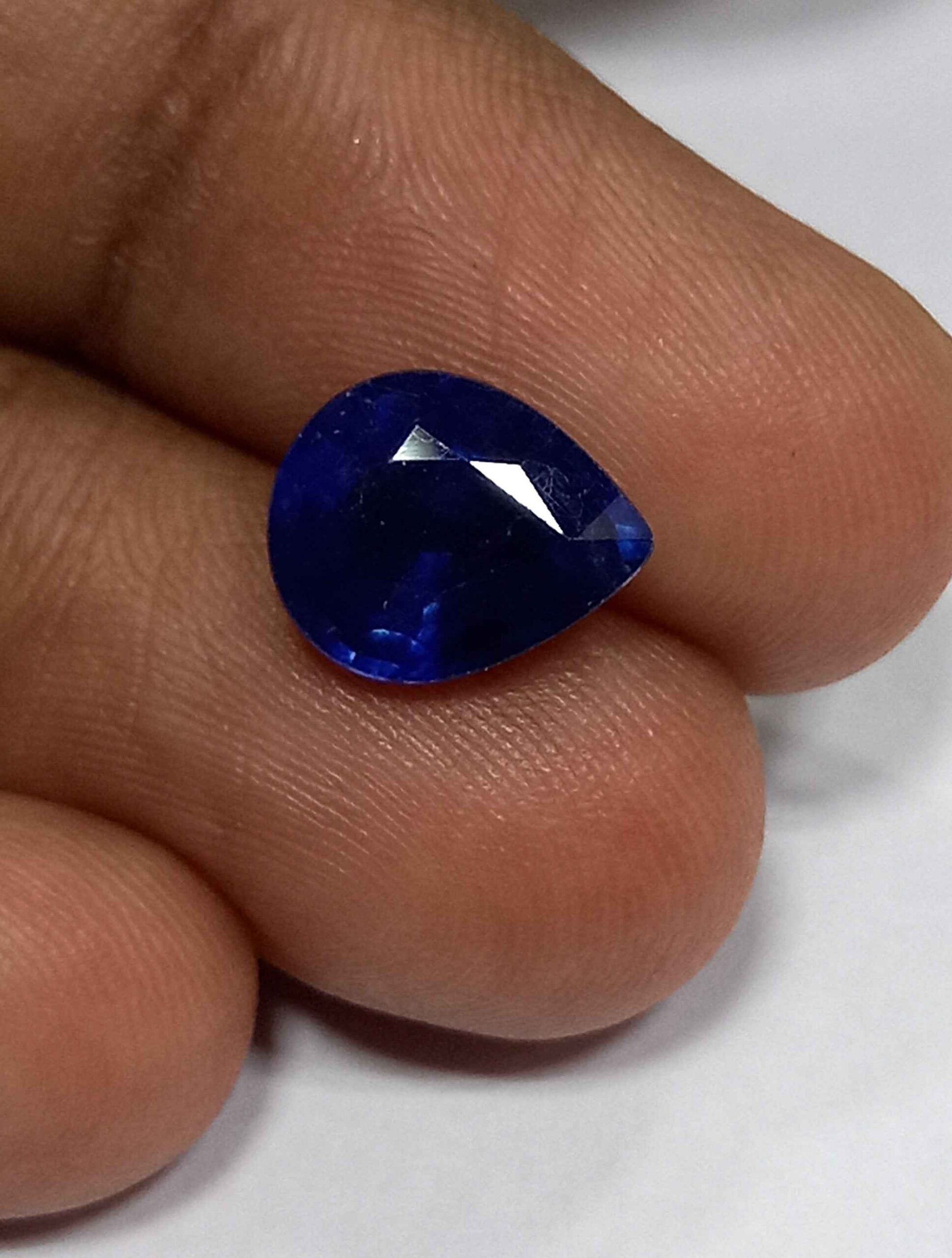 3.36 Cts Pear Cut Natural Blue Sapphire Gemstone 9.6*7.8 MM BS572
