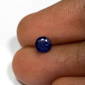 0.76 Cts Round Cut Natural Kashmir Blue Sapphire Gemstone 4.8*4.8 MM BS45