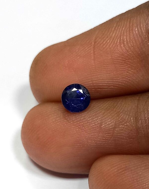 0.76 Cts Round Cut Natural Kashmir Blue Sapphire Gemstone 4.8*4.8 MM BS45