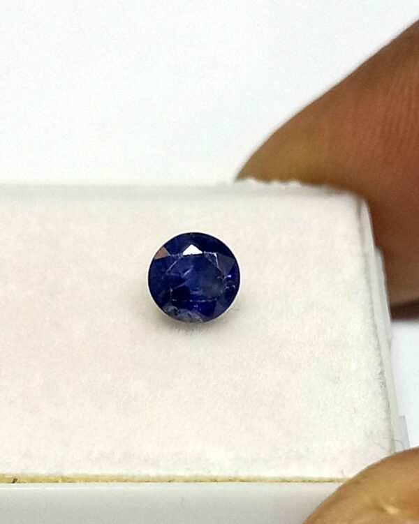 0.76 Cts Round Cut Natural Kashmir Blue Sapphire Gemstone 4.8*4.8 MM BS45